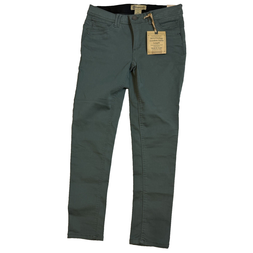 Democracy Women’s “Ab Technology" Freedom Ankle Skinny Pants Size 6 NWT Green